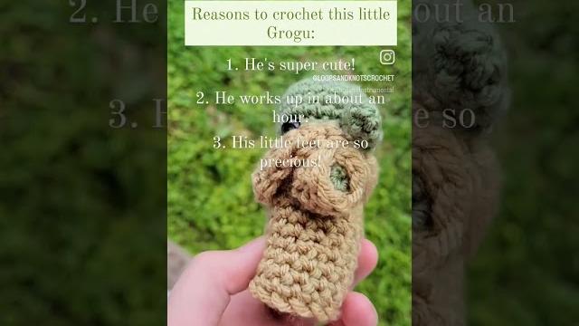 Mini baby yoda!! #crochet #freetutorial Mini baby yoda!! #crochet #freetutorial
