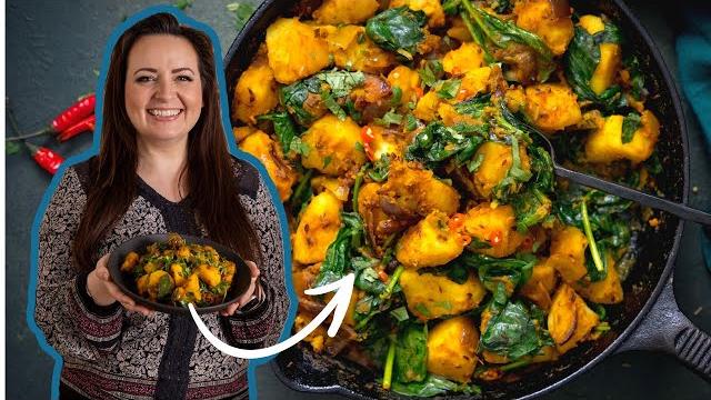 Easy restaurant style saag aloo Easy restaurant style saag aloo