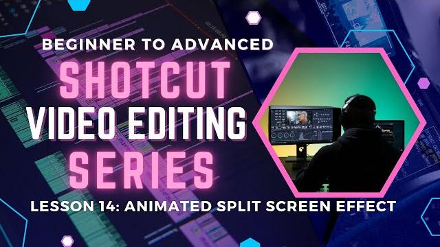 Shotcut animated split screen effect Shotcut animated split screen effect