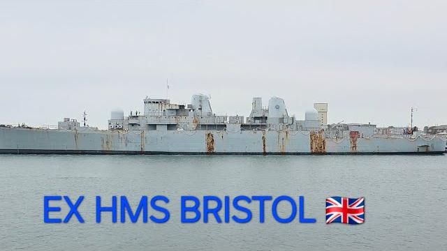 Hms bristol leaving portsmouth Hms bristol leaving portsmouth