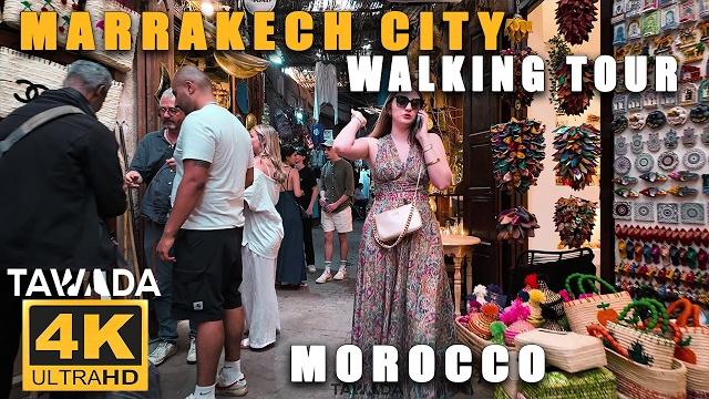 Marrakech city walking journey (4k uhd) morocco Marrakech city walking journey (4k uhd) morocco