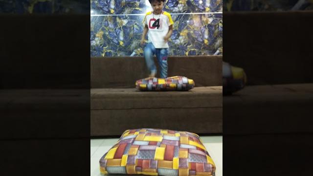 Jumping on pillow Jumping on pillow