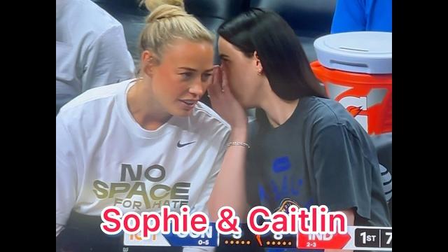 What did sophie say to make caitlin react like that? #caitlinclark #basketball #shorts What did sophie say to make caitlin react like that? #caitlinclark #basketball #shorts