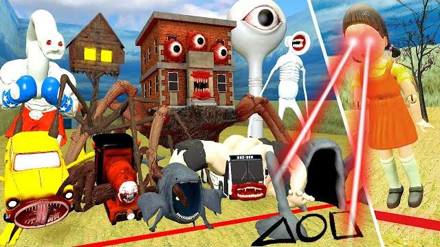 Palying as squid game with the bloop train eater, sea eater house head all trevor henderson in gmod Palying as squid game with the bloop train eater, sea eater house head all trevor henderson in gmod