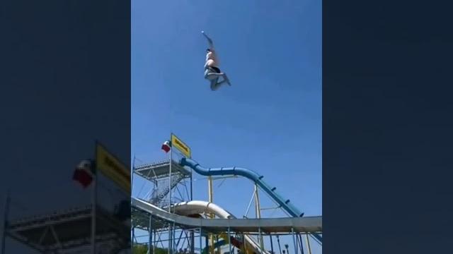 Beautiful bikini girl water slide Beautiful bikini girl water slide