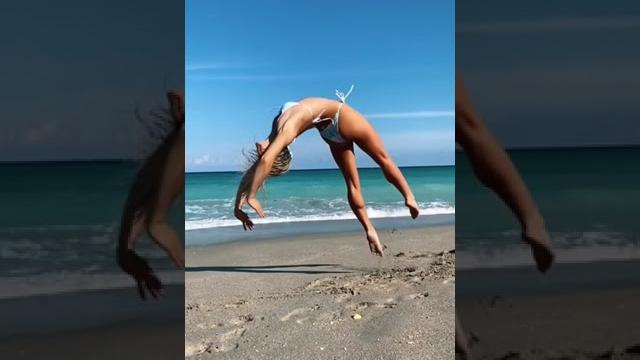 Beachnastics #fitness #gymnast #flip #womenssports #lsu Beachnastics #fitness #gymnast #flip #womenssports #lsu