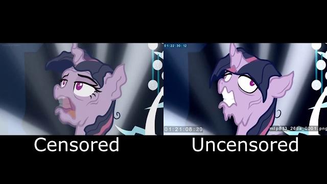 My little pony s8e13 "the mean six" censorship comparison My little pony s8e13 "the mean six" censorship comparison