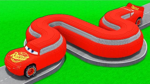 Long cars vs zig zag road in teardown Long cars vs zig zag road in teardown