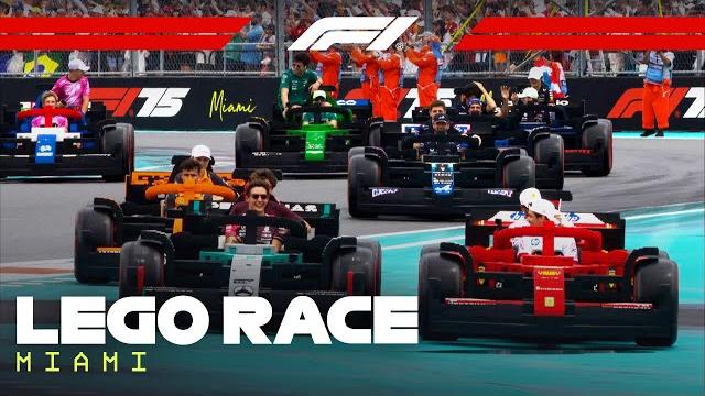 F1 drivers race life-size lego cars! F1 drivers race life-size lego cars!