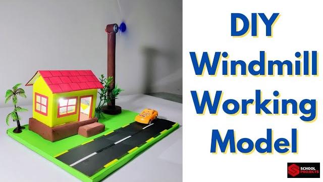 How to make a working model of windmill or wind turbine school project/ science school project How to make a working model of windmill or wind turbine school project/ science school project