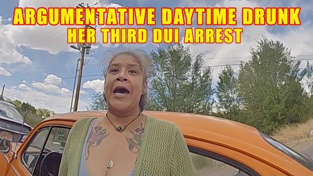 Argumentative daytime drunk is arrested for her 3rd dui after found passed out behind the wheel Argumentative daytime drunk is arrested for her 3rd dui after found passed out behind the wheel