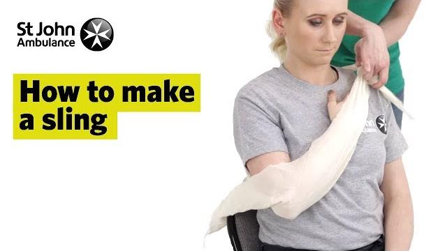 How to make a sling - first aid training - st john ambulance How to make a sling - first aid training - st john ambulance