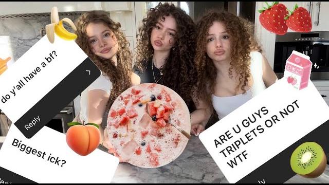 Triplet q&a and hwachae - kalogeras sisters Triplet q&a and hwachae - kalogeras sisters