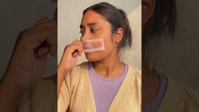 I tried facial wax strips for the first time | face waxing for the first time #shorts #youtubeshorts I tried facial wax strips for the first time | face waxing for the first time #shorts #youtubeshorts