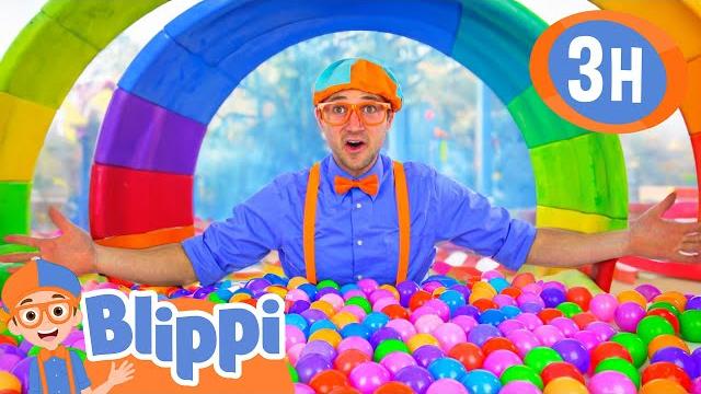 Blippi learns colors in a rainbow ball pit! | blippi and meekah best friend adventures Blippi learns colors in a rainbow ball pit! | blippi and meekah best friend adventures