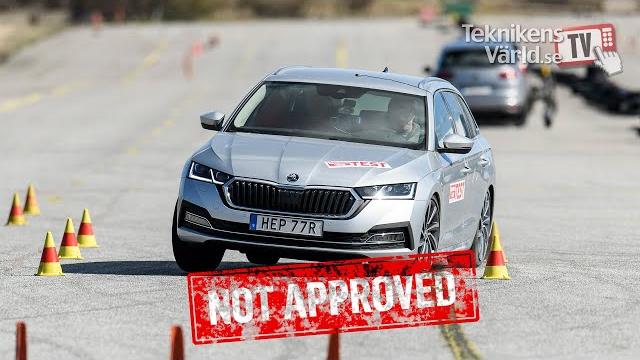 Skoda octavia combi performs the moose test poorly Skoda octavia combi performs the moose test poorly