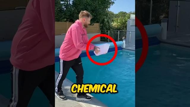 He caught someone peeing in his pool… shocking! He caught someone peeing in his pool… shocking!