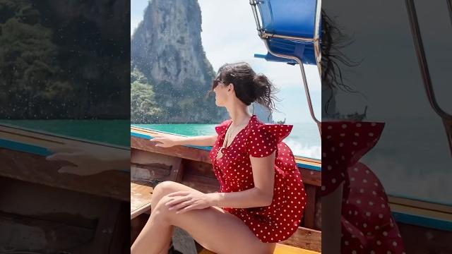My lucky dress on wind #reddress #polkadotdress My lucky dress on wind #reddress #polkadotdress