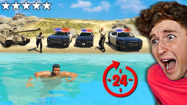 Surviving 5 stars wanted level for 24 hours in gta 5.. Surviving 5 stars wanted level for 24 hours in gta 5..