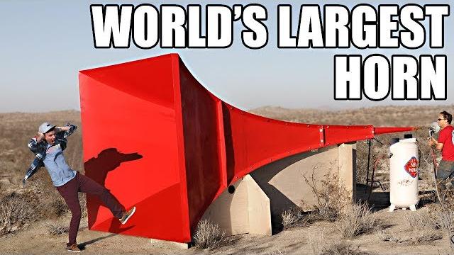 World's largest horn shatters glass World's largest horn shatters glass