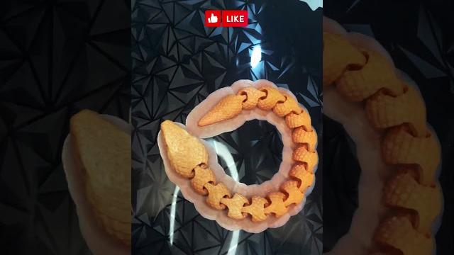 Print-in-place snake unleashed! asmr sounds, clean peel & flex test | cool 3d prints #printsmart Print-in-place snake unleashed! asmr sounds, clean peel & flex test | cool 3d prints #printsmart