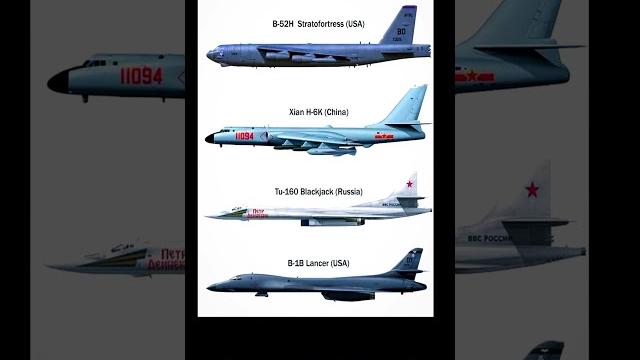 B-52h, xian h-6k, tu-160 blackjack, b-1b lancer most powerful bomber aircraft in the world #bombers B-52h, xian h-6k, tu-160 blackjack, b-1b lancer most powerful bomber aircraft in the world #bombers
