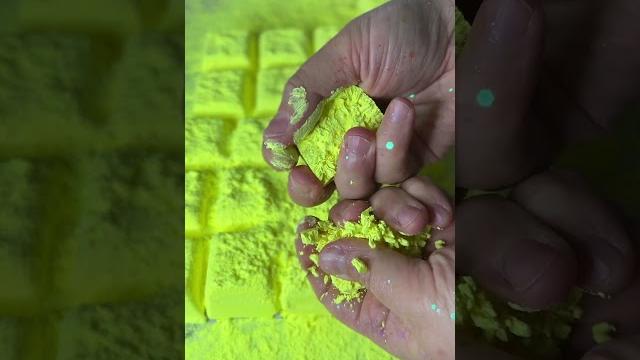 Neon yellow crush️ #asmrsounds #satisfying Neon yellow crush️ #asmrsounds #satisfying