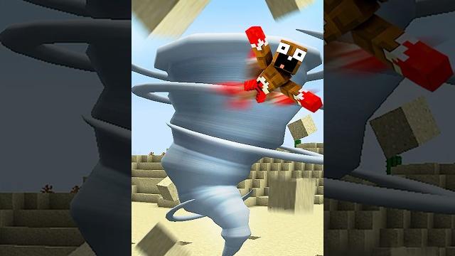 Призвал торнадо в майнкрафт! #minecraft Призвал торнадо в майнкрафт! #minecraft