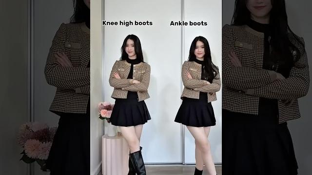Knee high boots or ankle boots Knee high boots or ankle boots