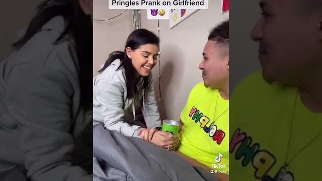 Pringles prank on girlfriend #shorts Pringles prank on girlfriend #shorts