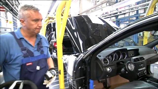 Production mercedes c-class w204. plant in sindelfingen. Production mercedes c-class w204. plant in sindelfingen.