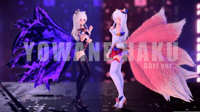 【mmd】yowane haku cosplay ahri 弱音ハクcos阿狸 【mmd】yowane haku cosplay ahri 弱音ハクcos阿狸