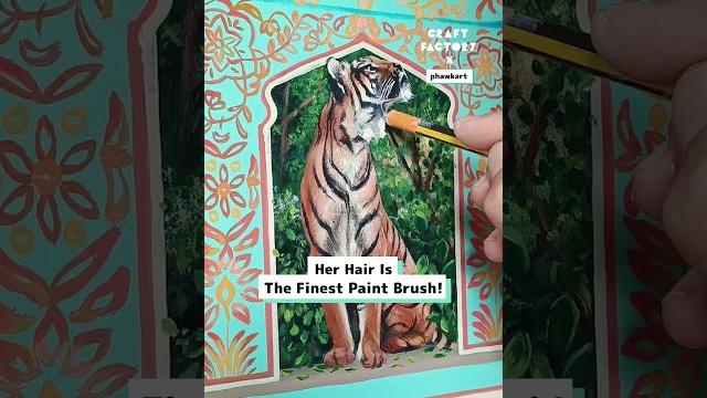 Cutting daughter's hair for a paintbrush! ️ Cutting daughter's hair for a paintbrush! ️