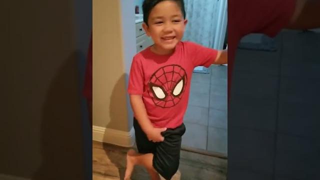 When asking my son if he pee in his pants... When asking my son if he pee in his pants...