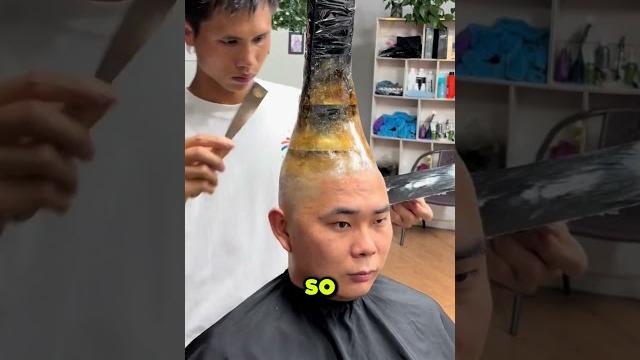 He gives bald people fresh haircuts#shorts He gives bald people fresh haircuts#shorts