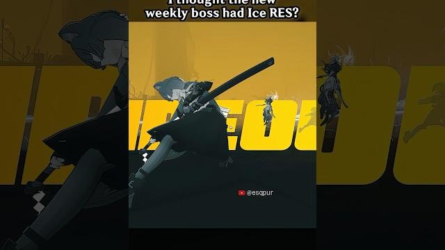 I thought the new weekly boss had ice res? I thought the new weekly boss had ice res?