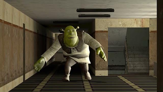 Running away from a fast shrek at school █ garry's mod – mods █ Running away from a fast shrek at school █ garry's mod – mods █