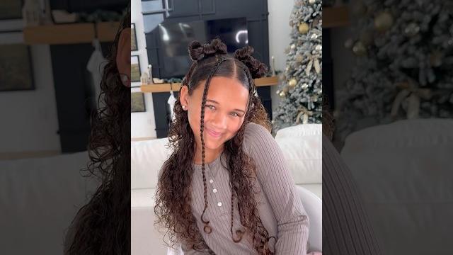 Cute for any day really #hairstyle #curlyhair #kidshairstyle #girlshair #hairidea #christmashair Cute for any day really #hairstyle #curlyhair #kidshairstyle #girlshair #hairidea #christmashair