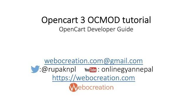 Opencart 3 ocmod tutorial Opencart 3 ocmod tutorial