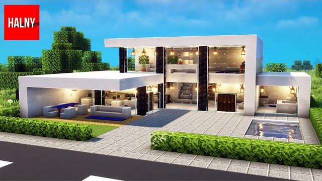 How to build a modern house in minecraft How to build a modern house in minecraft