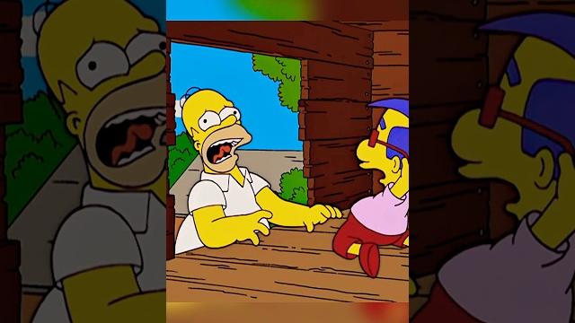 Milhouse almost kissed homer #shorts Milhouse almost kissed homer #shorts
