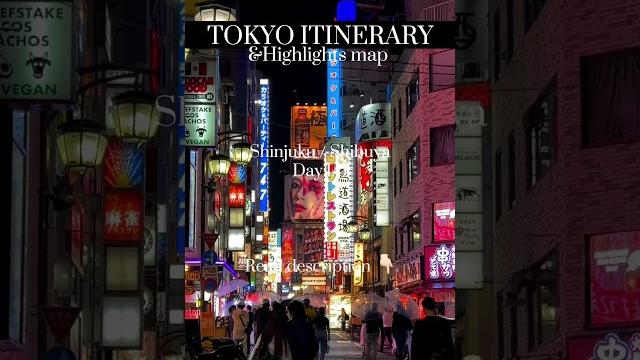 The best tokyo itinerary day 1/5 shinjuku / shibuya with nightlights map. #tokyo #japan #travelvlog The best tokyo itinerary day 1/5 shinjuku / shibuya with nightlights map. #tokyo #japan #travelvlog