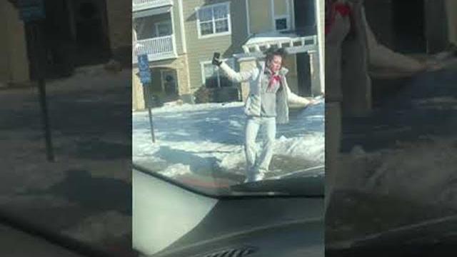 Confident teen slips on ice || viralhog Confident teen slips on ice || viralhog