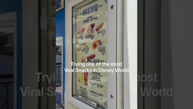 Trying the viral giant mozzarella stick in disney world … verdict : it was pretty incredible !! i Trying the viral giant mozzarella stick in disney world … verdict : it was pretty incredible !! i