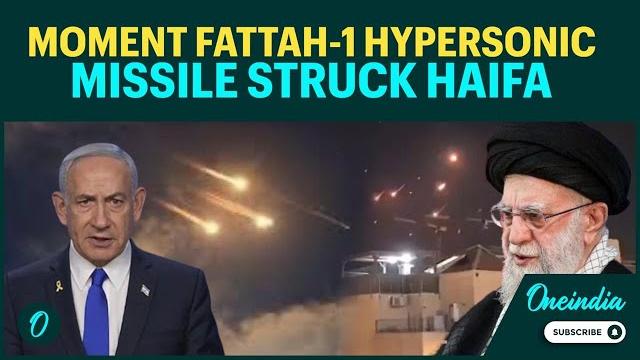 Disturbing haifa moment: new wave of iran's hypersonic fattah-1 missiles destroy haifa oil refinery Disturbing haifa moment: new wave of iran's hypersonic fattah-1 missiles destroy haifa oil refinery
