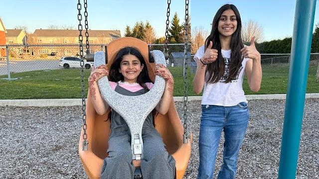 Deema teach safety rules at the playground with sally Deema teach safety rules at the playground with sally