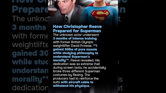How christopher reeve prepared for superman How christopher reeve prepared for superman