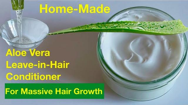 Fresh aloe vera leave-in-hair conditioner for a healthy, strong and massive hair growth (homemade) Fresh aloe vera leave-in-hair conditioner for a healthy, strong and massive hair growth (homemade)