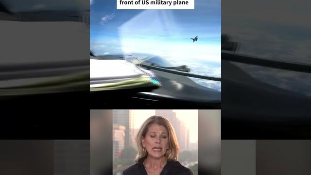 Video shows chinese fighter jet flying in front of us military plane Video shows chinese fighter jet flying in front of us military plane