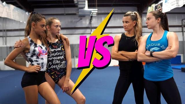 Gymnast vs coach gymnastics stick it challenge!! Gymnast vs coach gymnastics stick it challenge!!